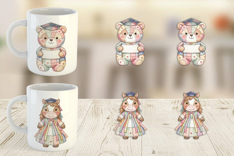 Mug Wrap Cheerful Graduation Party Patchwork Sublimation artnoy 