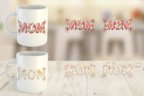 Mug Wrap Cheerful Picnic MOM Gingham Sublimation artnoy 