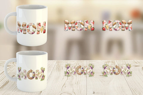 Mug Wrap Cheerful Picnic MOM Gingham Sublimation artnoy 