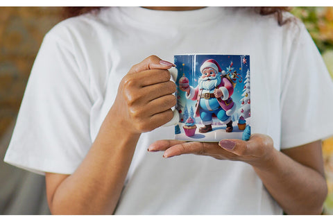Mug Wrap Cheerful Santa Claus Sublimation artnoy 