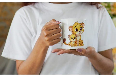 Mug Wrap Cheetah Mother's Day Sublimation artnoy 