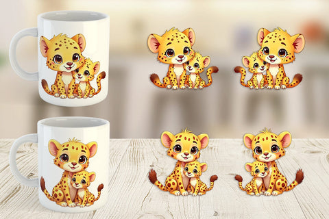 Mug Wrap Cheetah Mother's Day Sublimation artnoy 