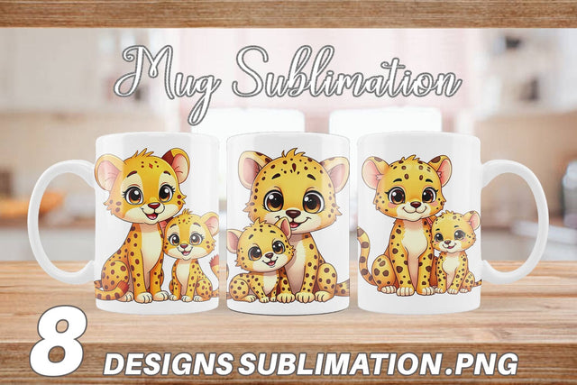 Mug Wrap Cheetah Mother's Day Sublimation artnoy 