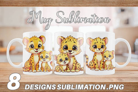 Mug Wrap Cheetah Mother's Day Sublimation artnoy 