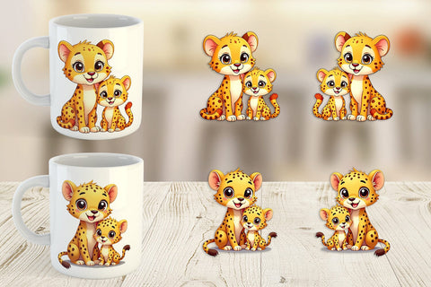 Mug Wrap Cheetah Mother's Day Sublimation artnoy 
