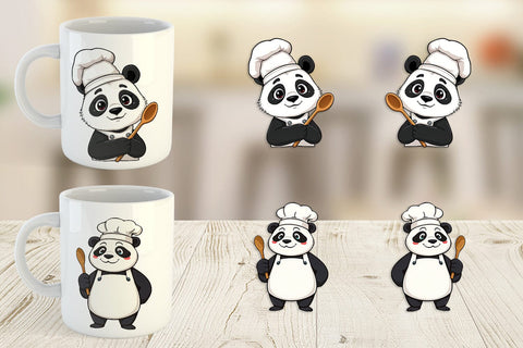Mug Wrap Chef Panda Sublimation artnoy 