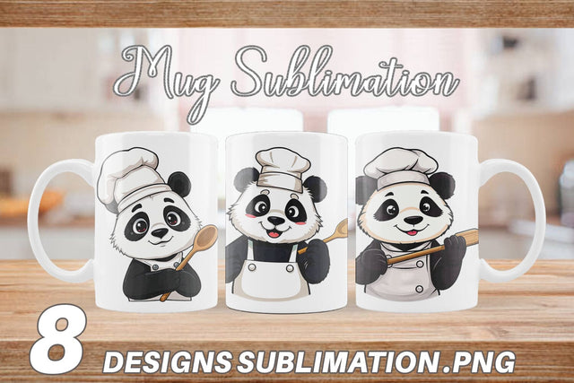 Mug Wrap Chef Panda Sublimation artnoy 