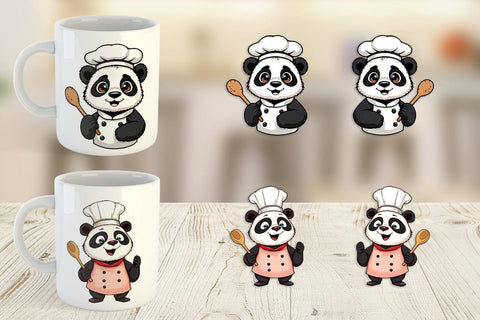 Mug Wrap Chef Panda Sublimation artnoy 
