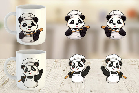 Mug Wrap Chef Panda Sublimation artnoy 