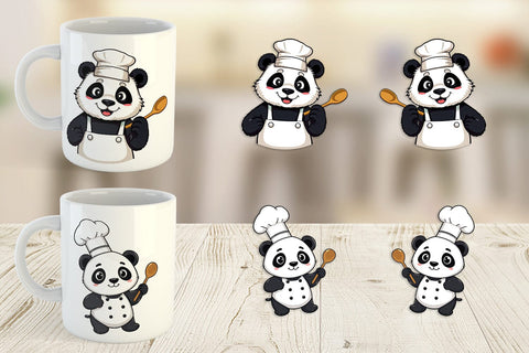 Mug Wrap Chef Panda Sublimation artnoy 