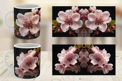 Mug Wrap Cherry Blossom Sublimation artnoy 