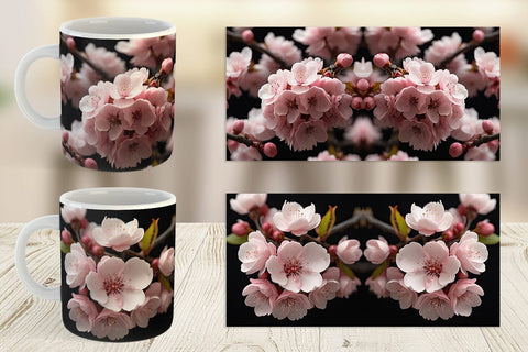 Mug Wrap Cherry Blossom Sublimation artnoy 