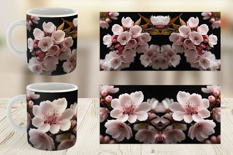 Mug Wrap Cherry Blossom Sublimation artnoy 