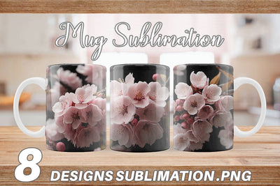 Mug Wrap Cherry Blossom Sublimation artnoy 