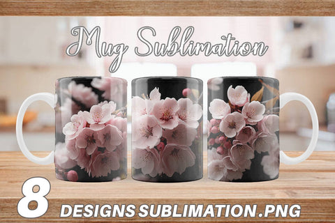 Mug Wrap Cherry Blossom Sublimation artnoy 