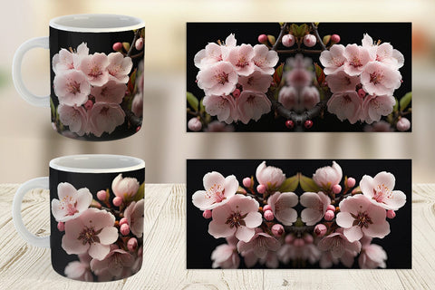 Mug Wrap Cherry Blossom Sublimation artnoy 