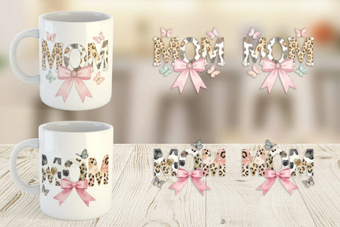 Mug Wrap Chic Animal Print MOM Watercolor Sublimation artnoy 