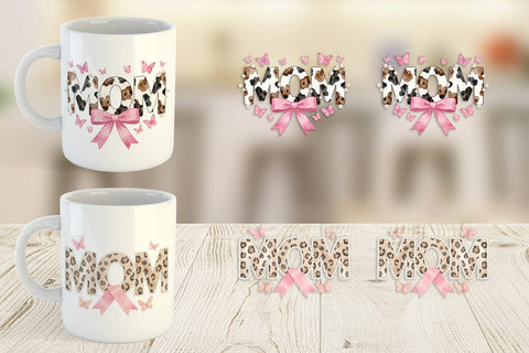 Mug Wrap Chic Animal Print MOM Watercolor Sublimation artnoy 