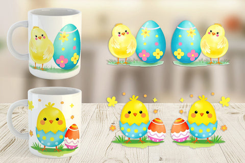 Mug Wrap Chick and Egg Sublimation artnoy 