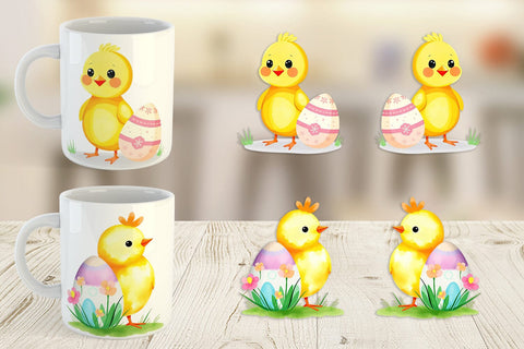 Mug Wrap Chick and Egg Sublimation artnoy 