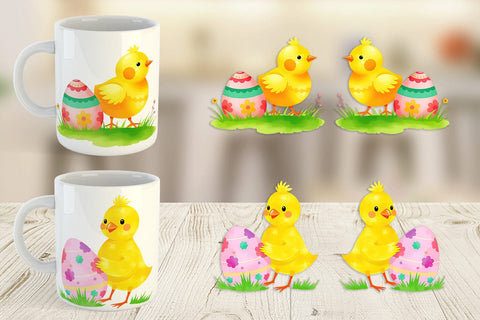 Mug Wrap Chick and Egg Sublimation artnoy 