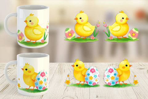 Mug Wrap Chick and Egg Sublimation artnoy 