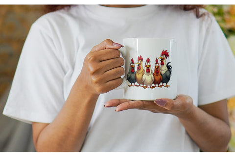 Mug Wrap Chicken Emotion Sublimation artnoy 