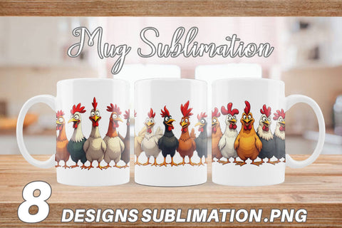 Mug Wrap Chicken Emotion Sublimation artnoy 