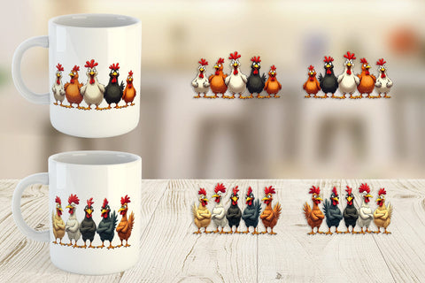 Mug Wrap Chicken Emotion Sublimation artnoy 