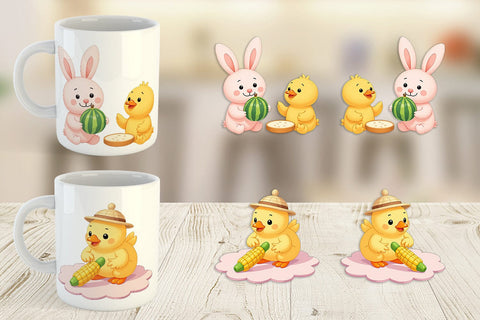Mug Wrap Chicken Picnic Day Sublimation artnoy 