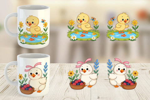 Mug Wrap Chicken Picnic Day Sublimation artnoy 
