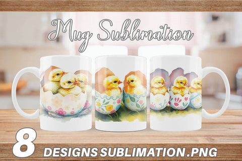 Mug Wrap Chicks in Eggs Sublimation artnoy 