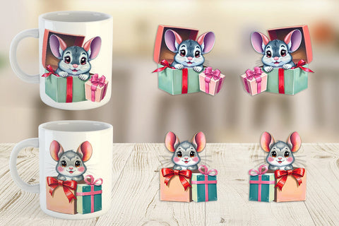 Mug Wrap Chinchilla Gift Sublimation artnoy 