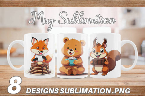 Mug Wrap Chocolate Animals Sublimation artnoy 