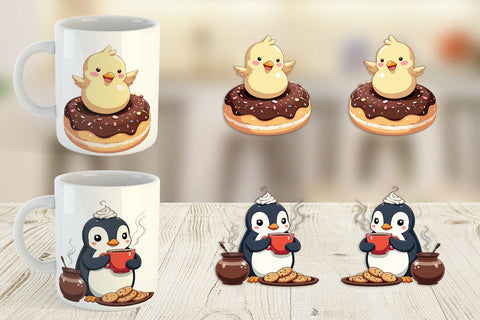 Mug Wrap Chocolate Animals Sublimation artnoy 