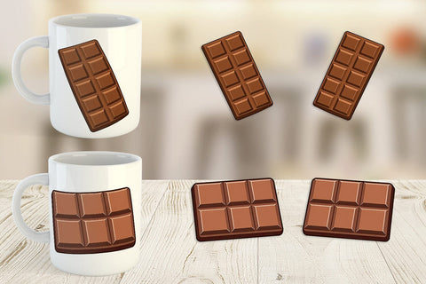 Mug Wrap Chocolate Bar Sublimation artnoy 