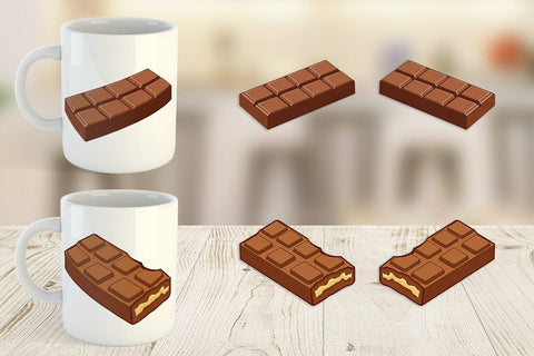 Mug Wrap Chocolate Bar Sublimation artnoy 