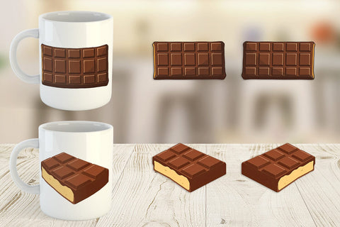 Mug Wrap Chocolate Bar Sublimation artnoy 