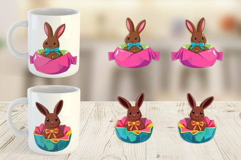 Mug Wrap Chocolate Bunny Sublimation artnoy 