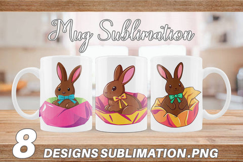 Mug Wrap Chocolate Bunny Sublimation artnoy 