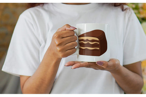 Mug Wrap Chocolate Cake Slice Sublimation artnoy 