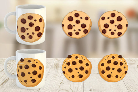 Mug Wrap Chocolate Chip Cookie Sublimation artnoy 
