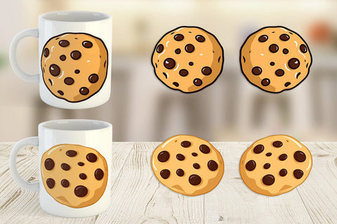 Mug Wrap Chocolate Chip Cookie Sublimation artnoy 