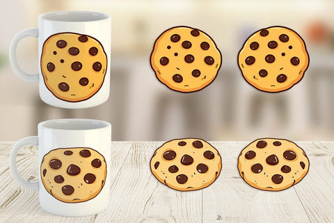 Mug Wrap Chocolate Chip Cookie Sublimation artnoy 