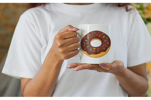 Mug Wrap Chocolate Donut Sublimation artnoy 