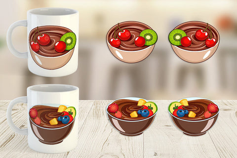 Mug Wrap Chocolate Fondue Sublimation artnoy 