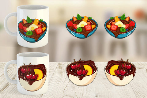 Mug Wrap Chocolate Fondue Sublimation artnoy 
