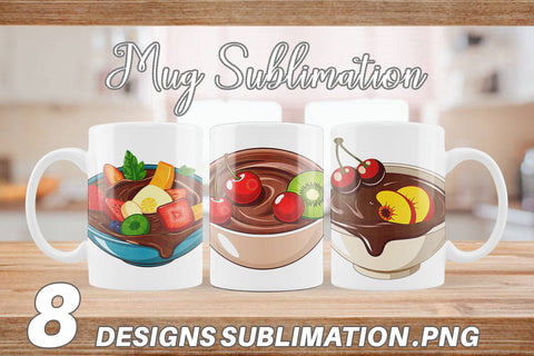 Mug Wrap Chocolate Fondue Sublimation artnoy 