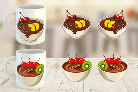 Mug Wrap Chocolate Fondue Sublimation artnoy 