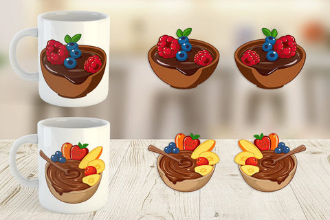 Mug Wrap Chocolate Fondue Sublimation artnoy 
